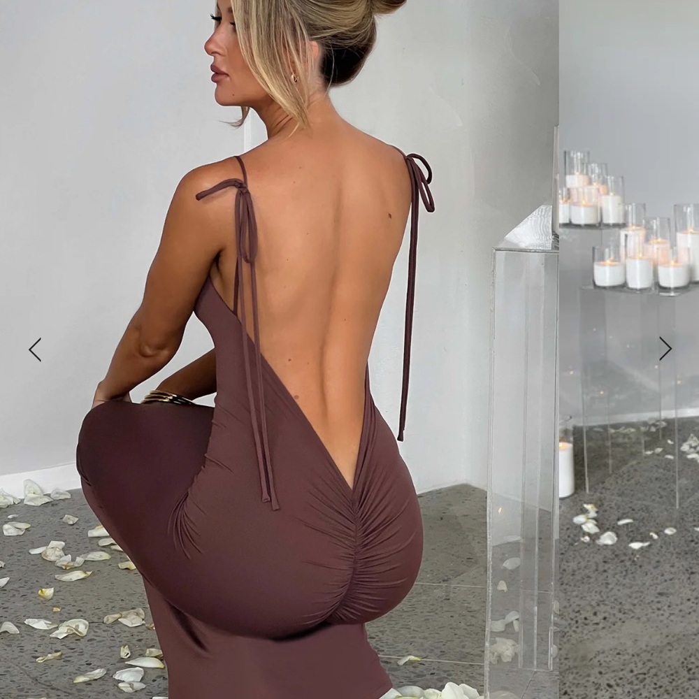 Elegant Brown Sleeveless Dress 👗 baby fashion